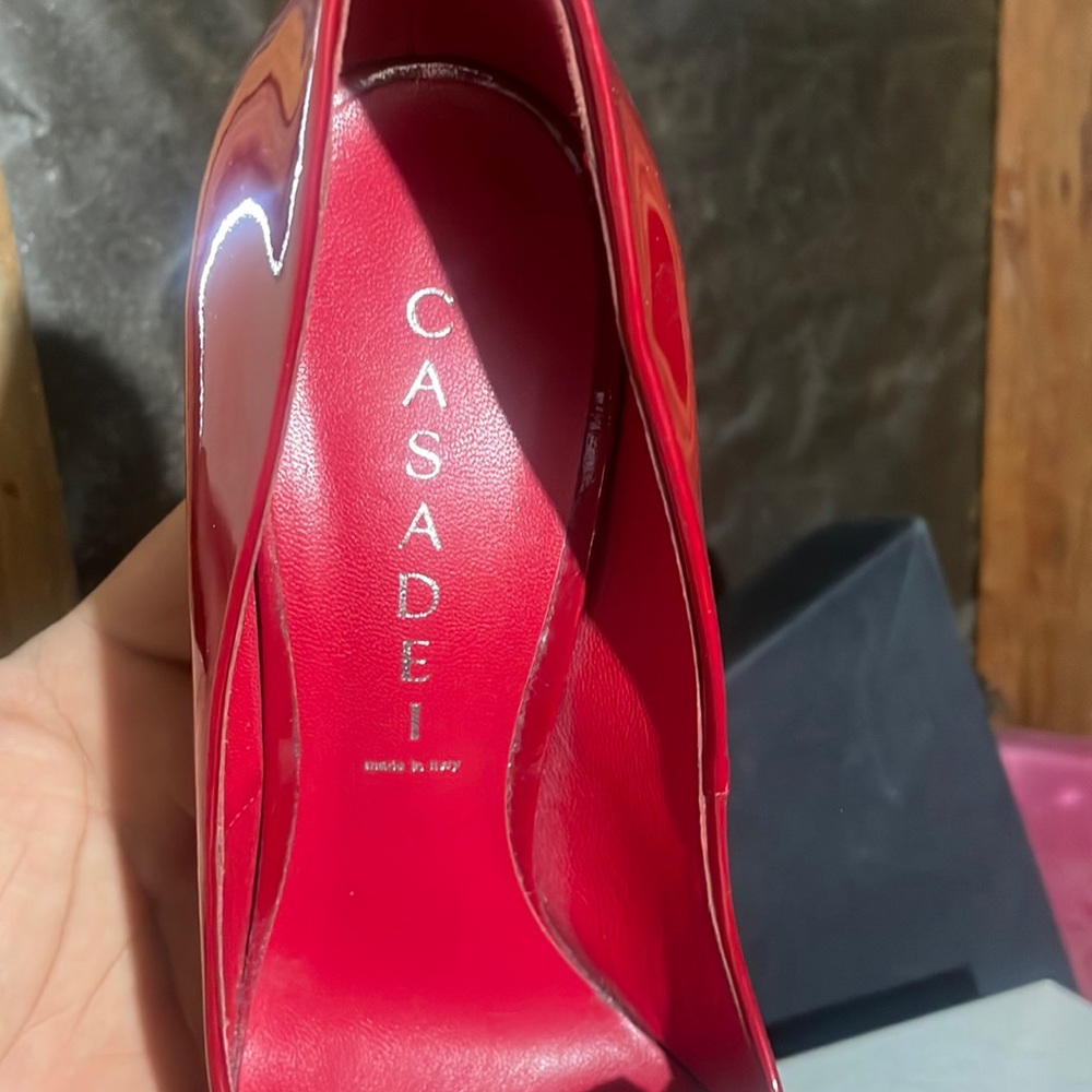 Casadei heels 4.5 heel size 8.5  I bought for some one else and coming smaller